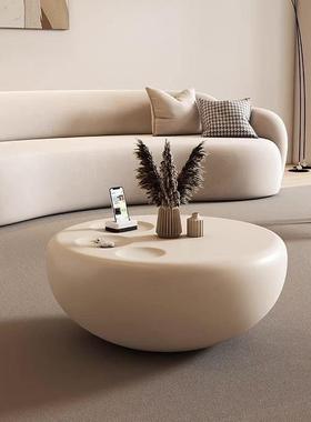 油风客YBA厅小户型室猫奶奶爪茶几组合卧异形卤蛋边几白色圆形茶