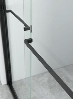 一字浴淋房隔断卫型生间洗房家用干湿分离玻VRL璃推拉双移门澡浴