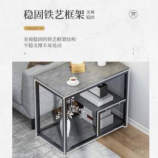 茶几沙小发轻奢边柜创意边方桌简约置物架卧71032室小户几型床头