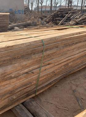 老榆木檩条房子梁木方原实木木柱民宿隔断修74925木老圆旧木装头材料