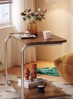 移沙发边几19259茶几宿带轮家用舍卧室动床头桌置物架客厅网红铁