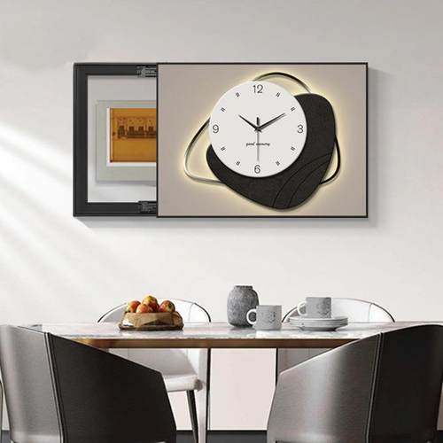 电免箱装饰画打孔现代简约遮挡箱厅开关电表表盒配电85331客箱电