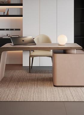 意式极10756简书设简计师高档书房家公用办桌写字台轻奢现桌代约