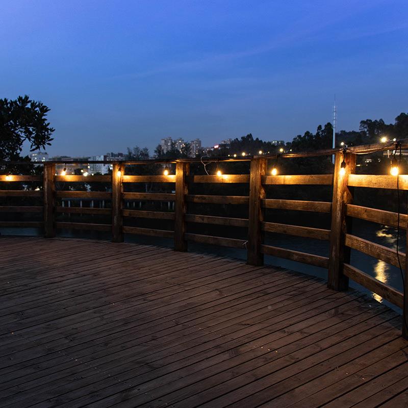 户外防水E2BQX7/26S1E4灯丝钨丝灯泡LED太照阳能串庭院露营明灯装