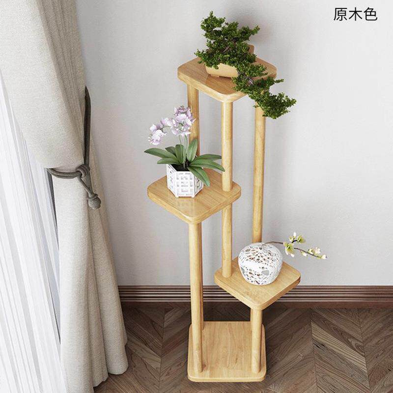 易花式架子简室内实木花盆架客厅落地吊兰架仿古花81134几中台式