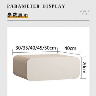 全实木悬浮床头柜床边柜极简风网红柜储物白色悬挂轻奢挂墙床头柜