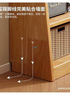 实木书易架落地置物架梯形收书纳储物架体一靠PLQ墙家用客厅展示