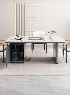 板轻奢简约岩板茶桌椅合阳台办公水组室现代小茶几烧壶石91951茶