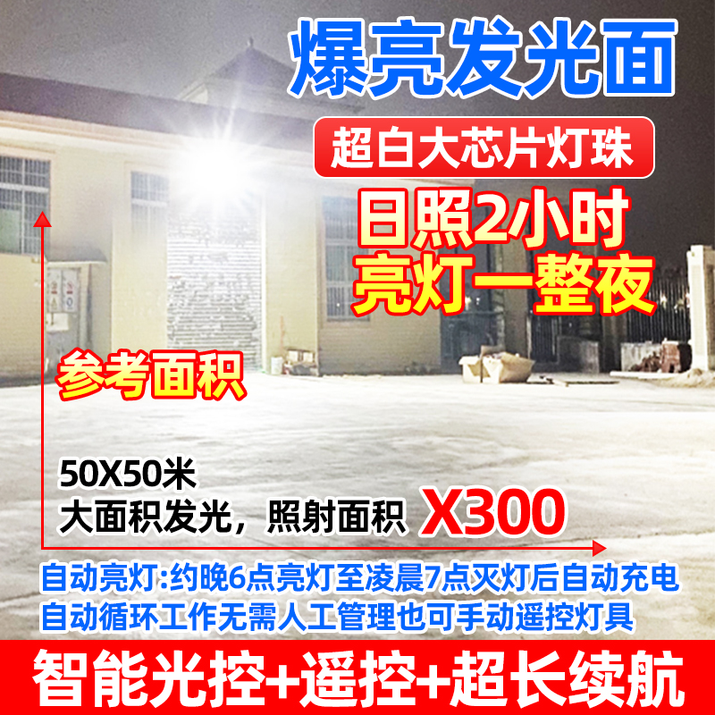 2025新款太阳能灯户外庭院灯一拖二特亮照明大功率家用防水投光灯