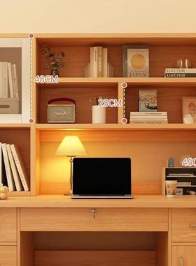 木电字脑桌台式书一桌书架实书柜体桌卧室写69493台桌学生家用学