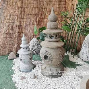 石雕西湖石灯仿庭园林CPL雕塑三潭映月灯旧做青古石天坛院石灯摆