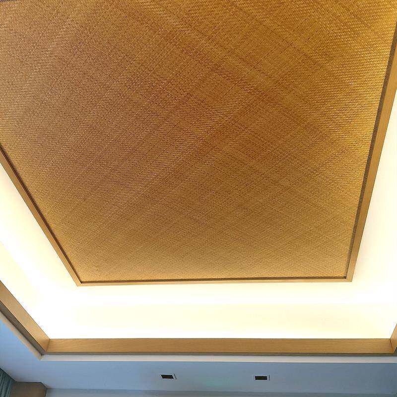 HM7手工编装修竹席餐厅面酒楼饭子店F76H88S5茶馆吊顶V墙装饰竹席