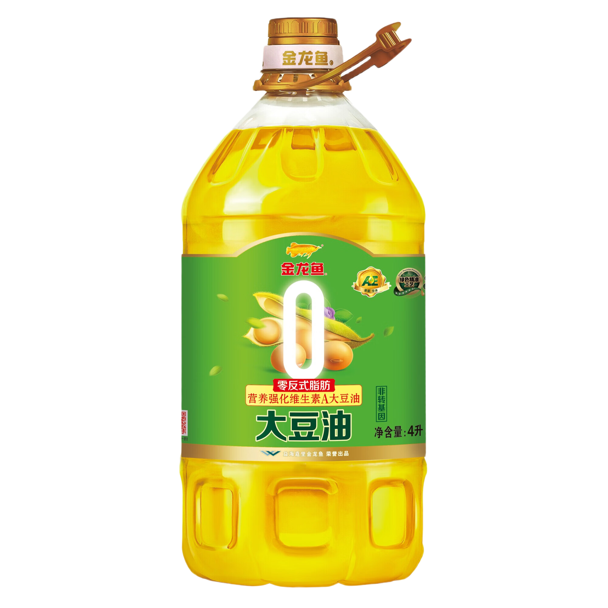 金龙鱼零反式脂肪大豆油4L非转基因家用商用食用油
