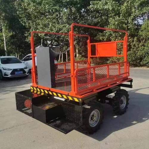 果园轮式升降平台液压轮高空作业机可扩展升降机