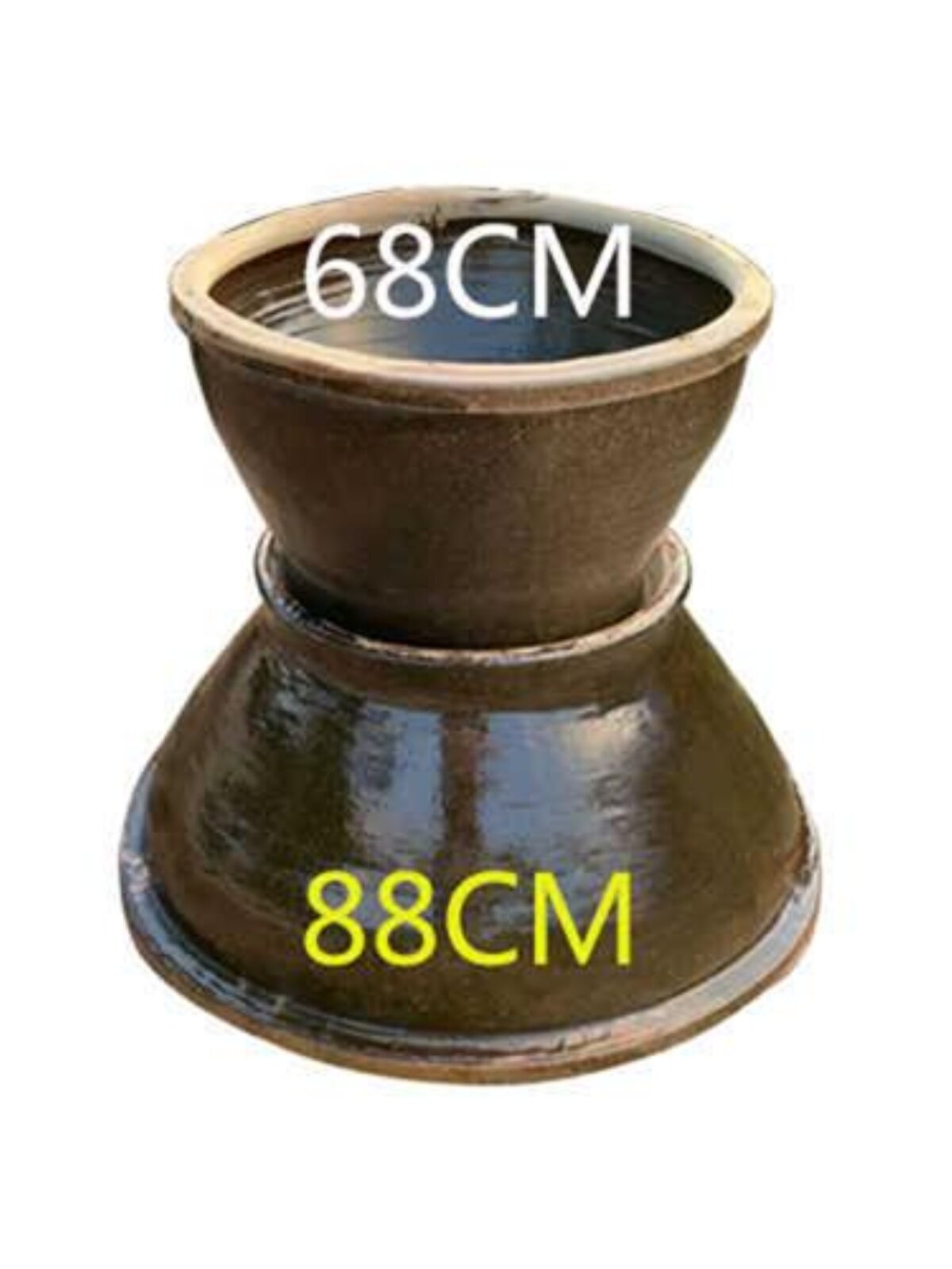 农村传统土古法陶瓷酿酒设备家用瓦缸天锅酒甑冷却缸蒸酒器莲花型