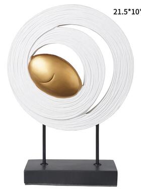 办公室抽象玄关摆件北欧简约树脂工艺品样板房酒店软装饰品摆设品