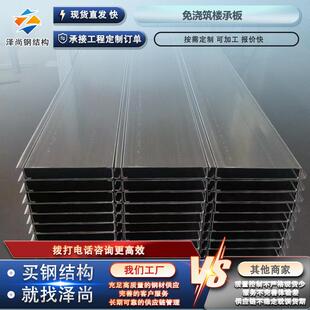 免浇筑镀锌楼承板钢结构楼承板混凝土压型钢板免浇筑屋面承重板