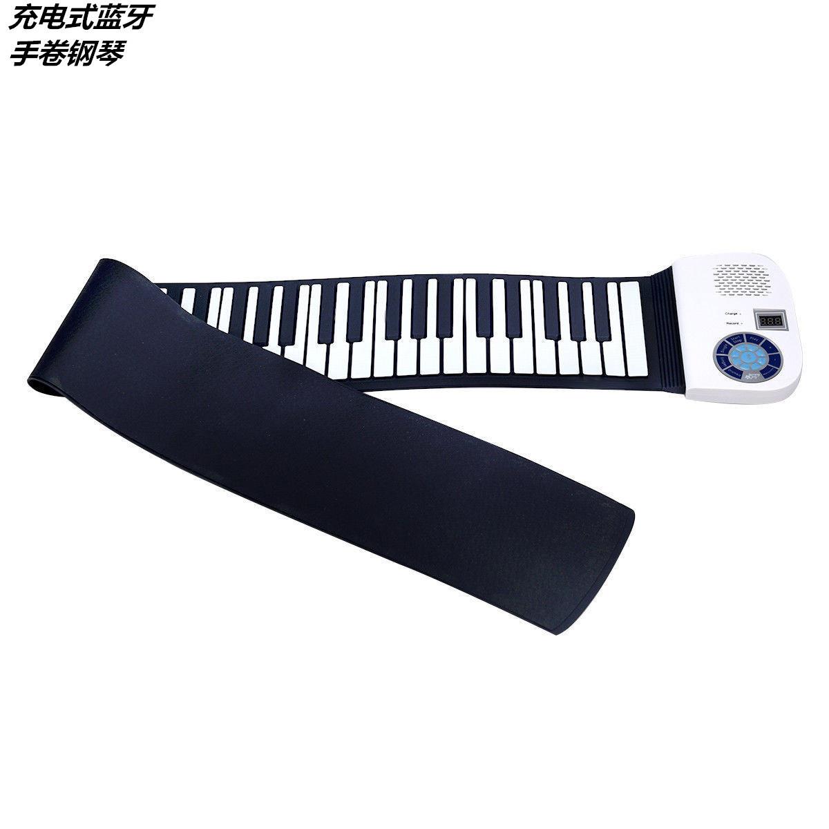 英文跨境88键手卷钢琴 加厚硅胶midi键盘电子琴成人初学厂家直销
