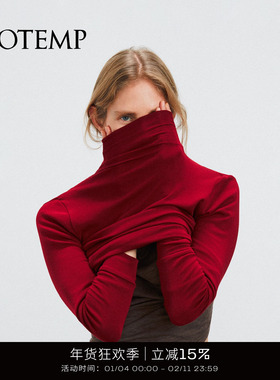 COTEMP MIMOSA JERSEY 25FW新款含羞草多色半高领修身打底衫