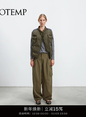 COTEMP NEHERA DOWN VEST 25FW新款尼赫拉工装拼接色羽绒马甲女