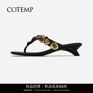cotemp Agate25SS款 手縫寶石人字拖平底分趾涼拖鞋 Eunoia