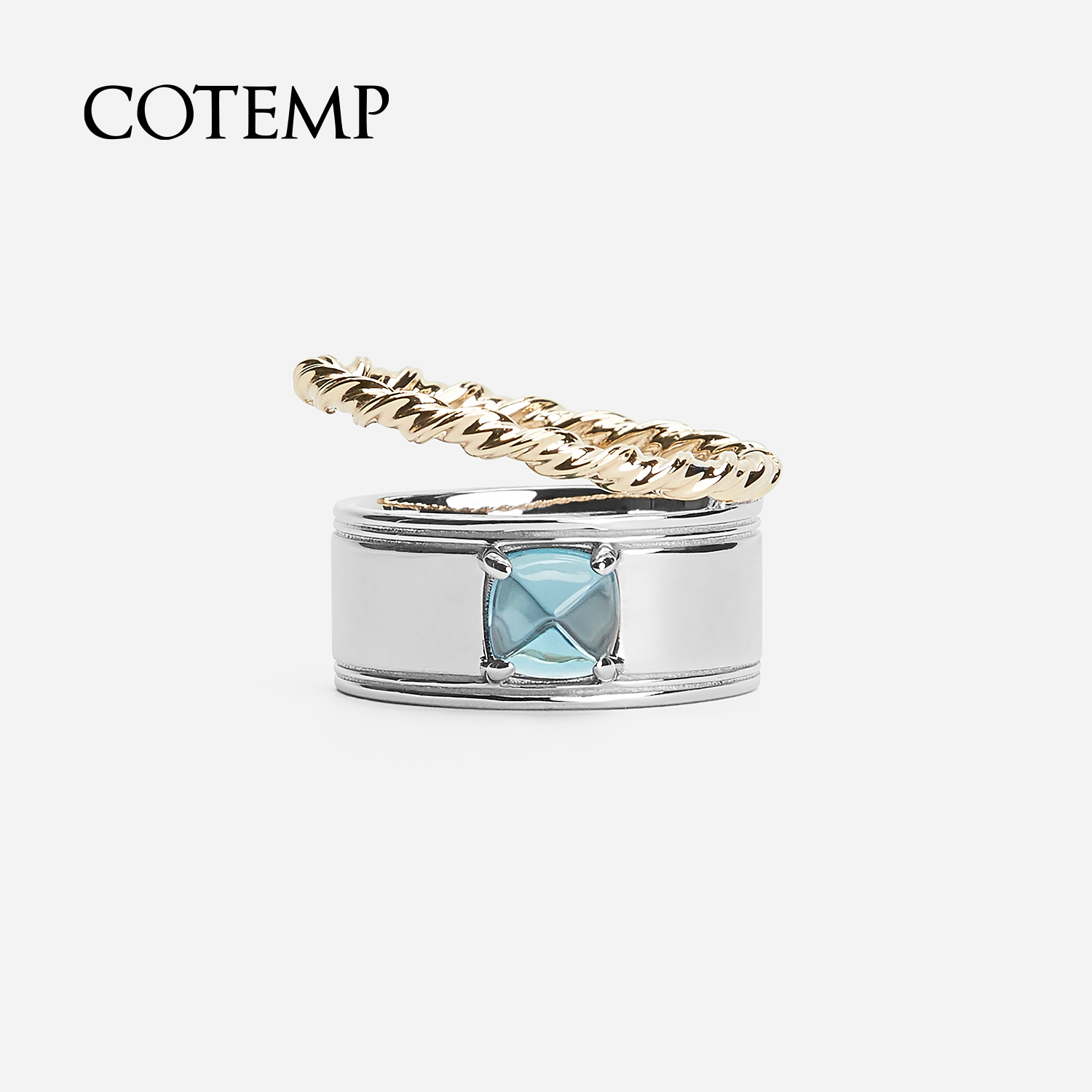 cotempS925宝石戒指独特扭结