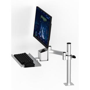 电脑显示器支架带托盘一体支架设备机床键盘平台工业铝合金支架臂