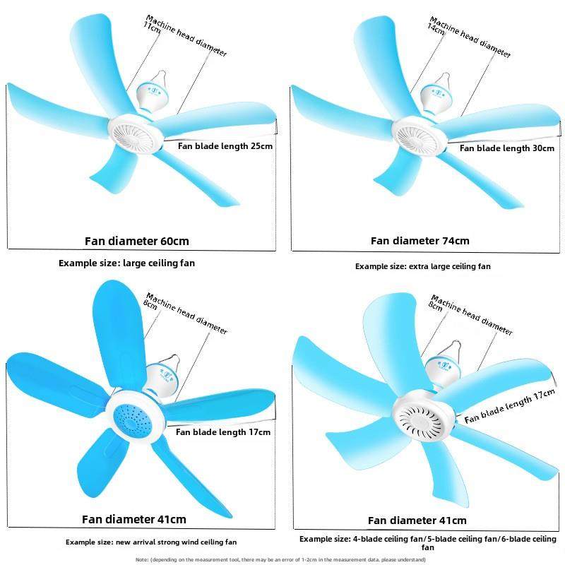 宿舍小吊扇迷你夏季遥控微风静音大风力老式床上挂扇五叶电扇风扇
