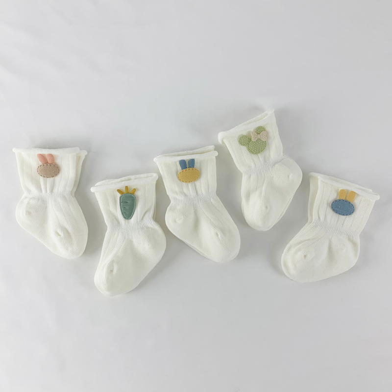 纯棉婴儿袜03个月无骨不勒腿