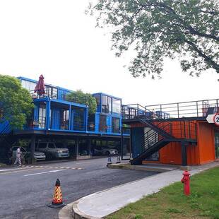 集装箱房屋 工业园区集装箱建筑 集装箱办公楼咖啡屋商业街店铺