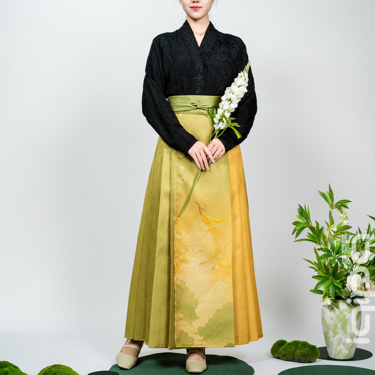 爱奇葩iqipa 云凤辞中式祥瑞日常通勤马面裙女高腰显瘦汉服半身裙