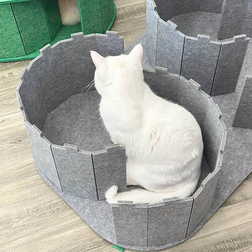 S型毛毡隧道猫窝四季通用不占地封闭式安全感新款宠物猫咪玩具