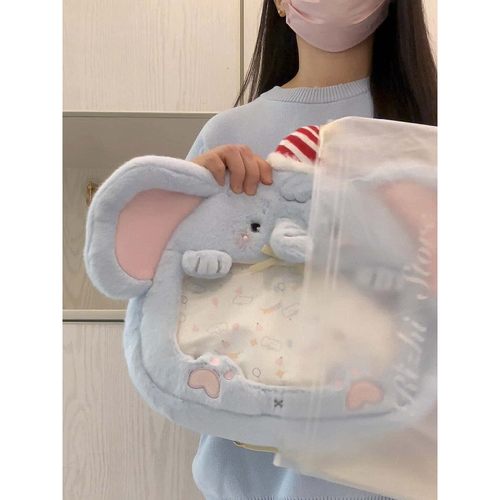 小象痛包日系毛绒卡通玩偶可爱日常双肩背书包大容量女生轻便新款