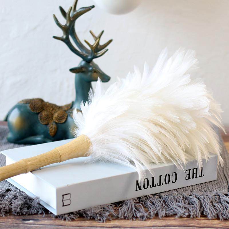 天然鸡毛掸子打扫卫生掸灰尘车用掸子床上扫灰神器家用清洁除尘