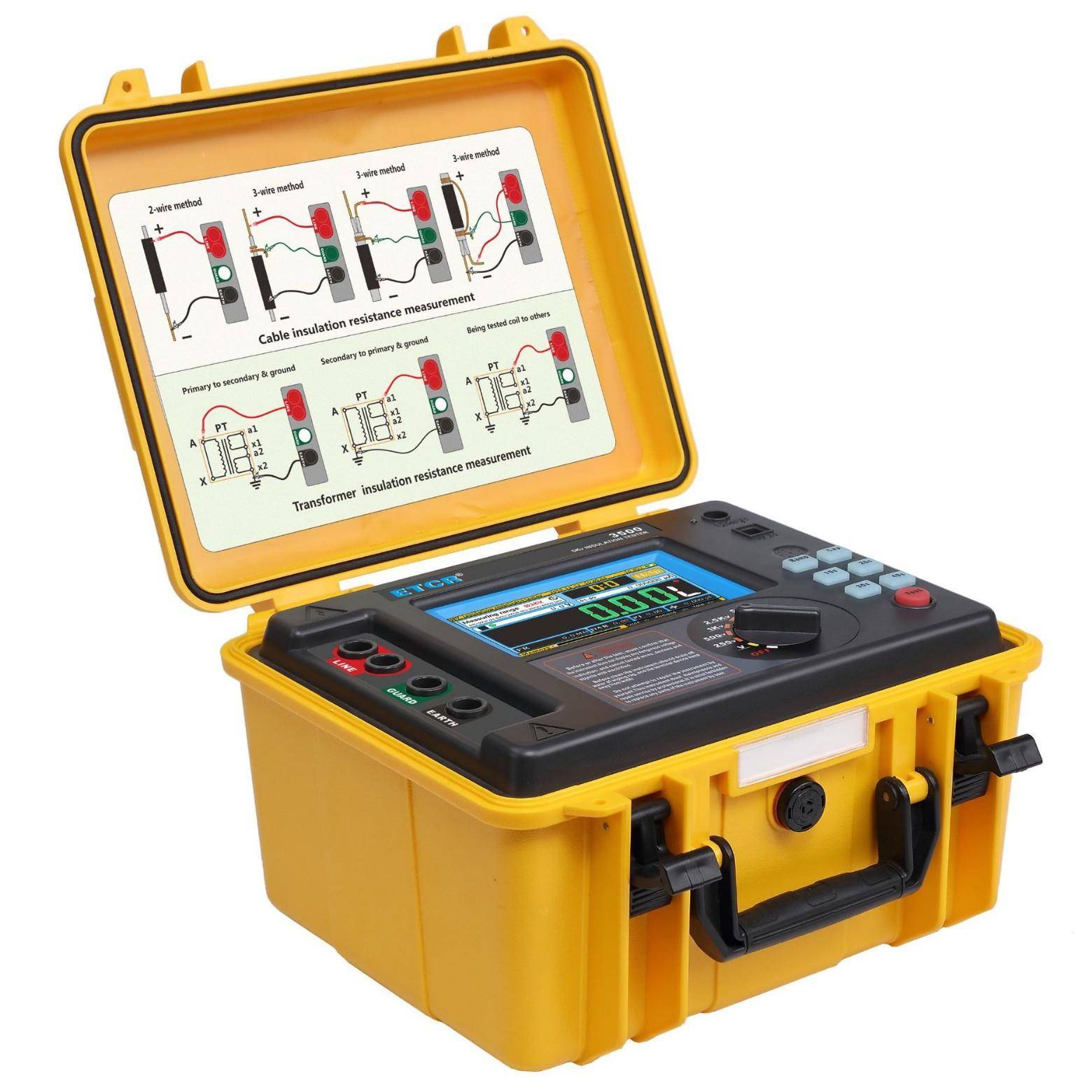 数字式绝缘电阻测试仪3520高压绝缘电阻表10KV兆欧表电缆绝缘