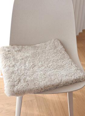 71tx餐椅垫纯羊毛沙发垫羊毛椅垫方垫凳子垫咖啡椅卷毛地毯飘