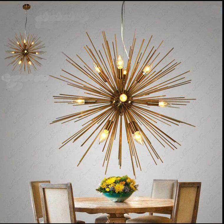 简约现代美式复古铁艺样板房客厅灯饰个性灯具艺术蒲公英圆形吊灯,家装灯饰光源,智能吊灯,淘宝优惠券,粉丝福利购,淘宝优惠卷