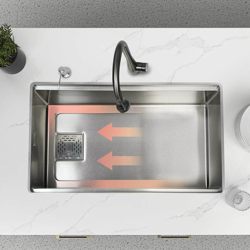 304不锈钢厨房水槽左侧下水手工纳米洗菜盆多功能洗碗槽大单槽,家装主材,水槽套餐,淘宝优惠券,粉丝福利购,淘宝优惠卷
