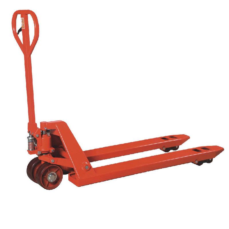现货加强手动叉车液压车托盘搬运车手动推拉升降液压拖车2吨吨