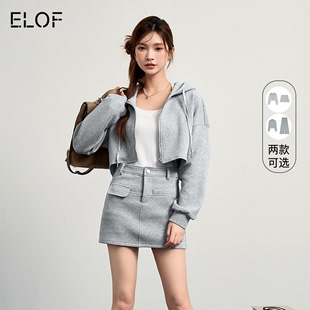 短裙 连帽上衣2024新户外长裤 运动服女外套组合套装 ELOF休闲时尚