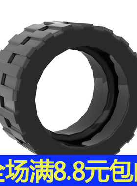 MOC积木 30648 拼插积木散件中国国产零件 轮皮配55982轮毂使用