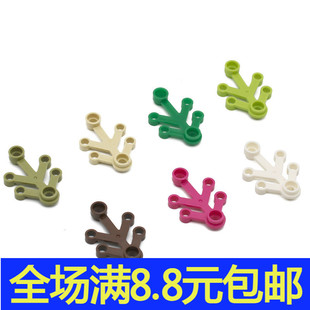 4x3植物枝叶 小颗粒益智拼插积木散件国产 叶子 2423 MOC积木兼容