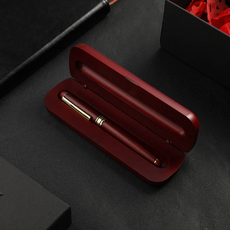 复古风红木钢笔礼品盒创意实心木质高雅装饰品