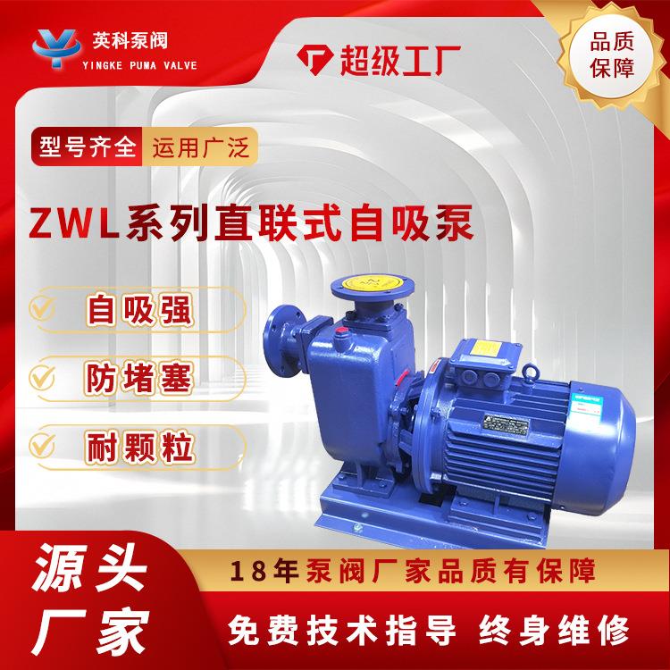 自吸排污泵ZWL高扬程大流量清污水抽水泵管道增压直联式工业防爆