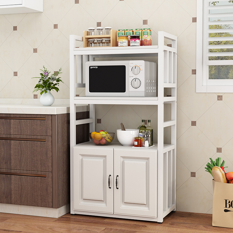 微波炉置物架厨房落地式多层用品收纳架烤箱储物家用放锅架子橱柜