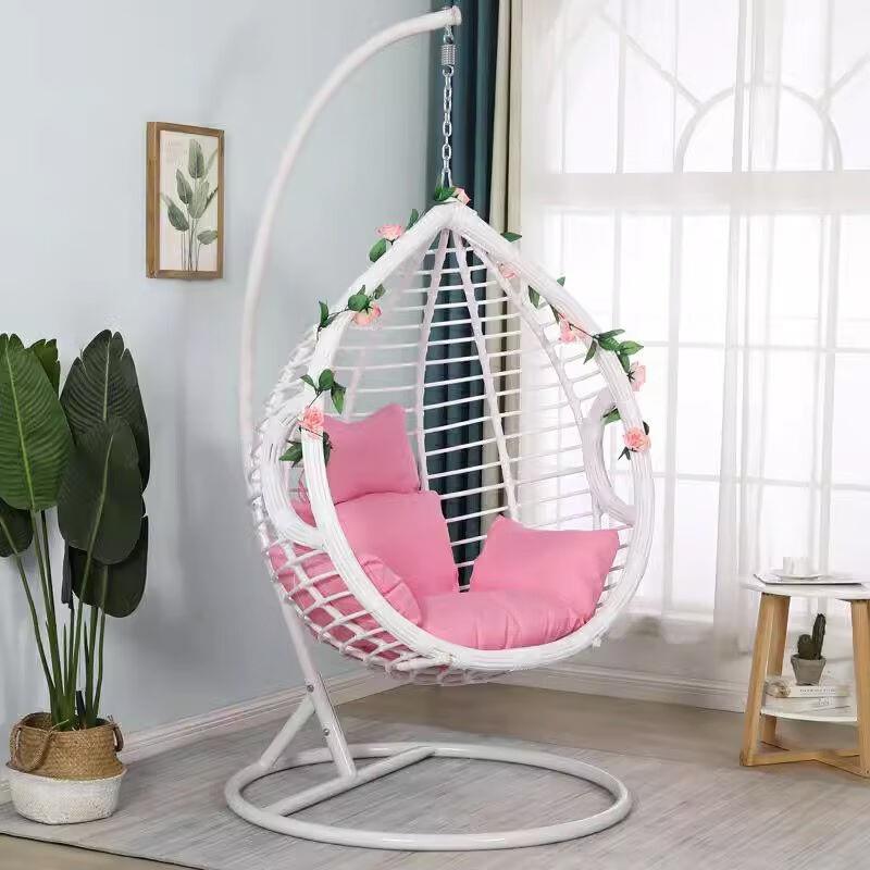 曼莎佳人吊篮藤椅鸟巢吊椅室内秋千摇篮椅单双懒人家用吊床阳台户