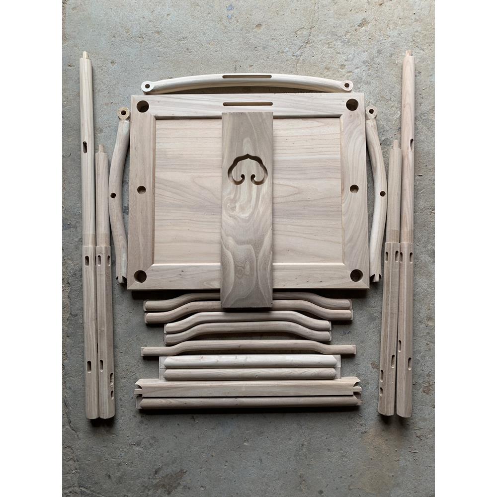 老榆木白坯白茬仿古太师椅圈椅茶椅靠背椅新中式散装实木组装椅子