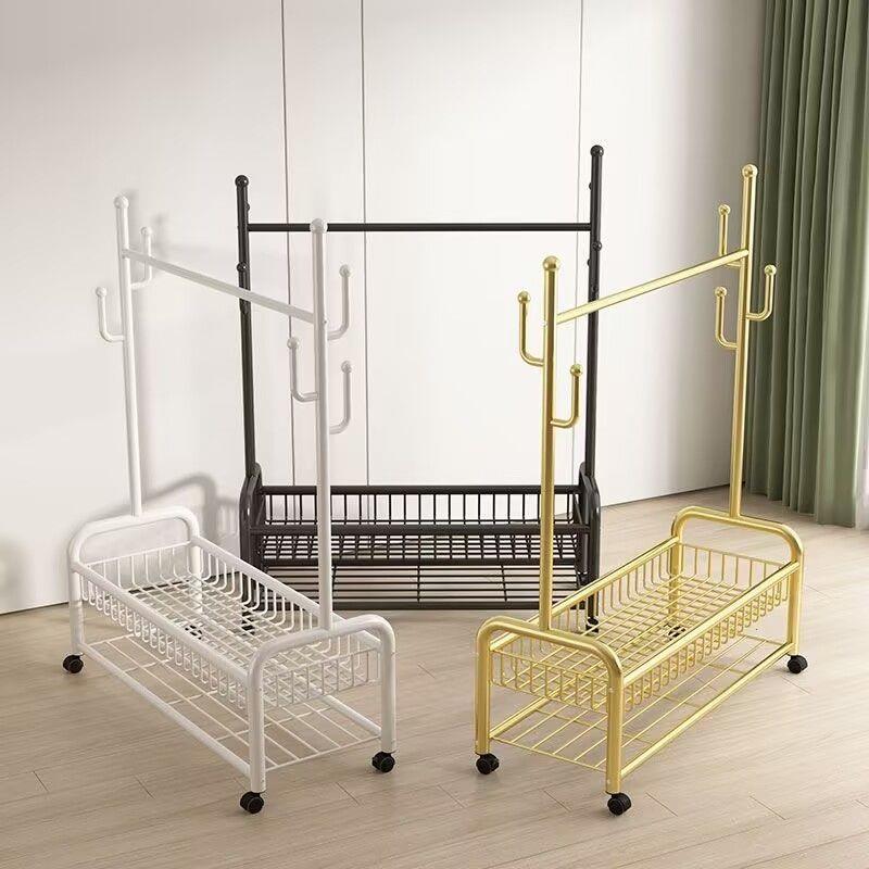 阳台架子卧室晾衣杆挂衣架晾简易衣架子晒衣服衣帽架落地立式家用