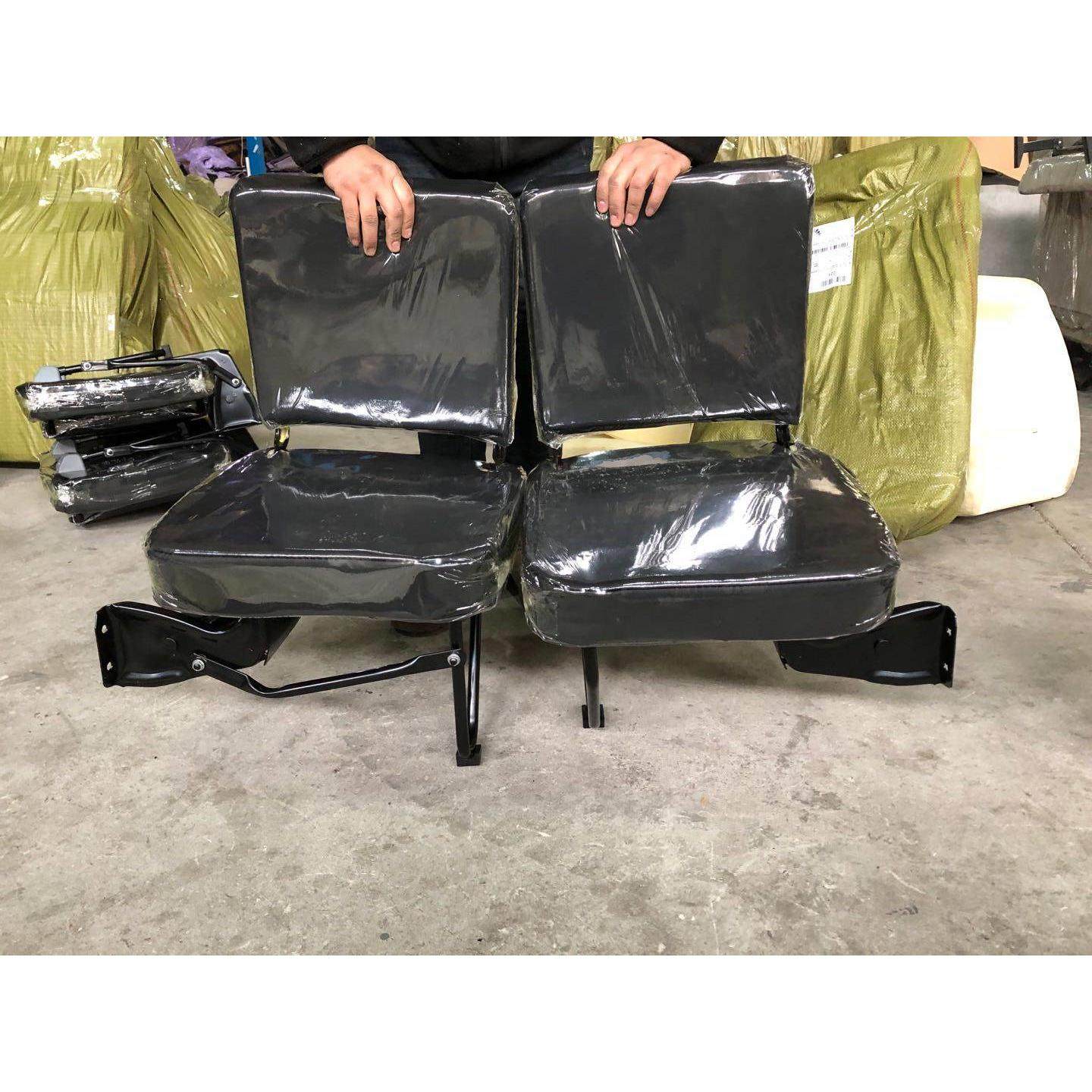 适用于金杯海狮折叠汽车改装座椅套装总成面包车折叠座椅小加座