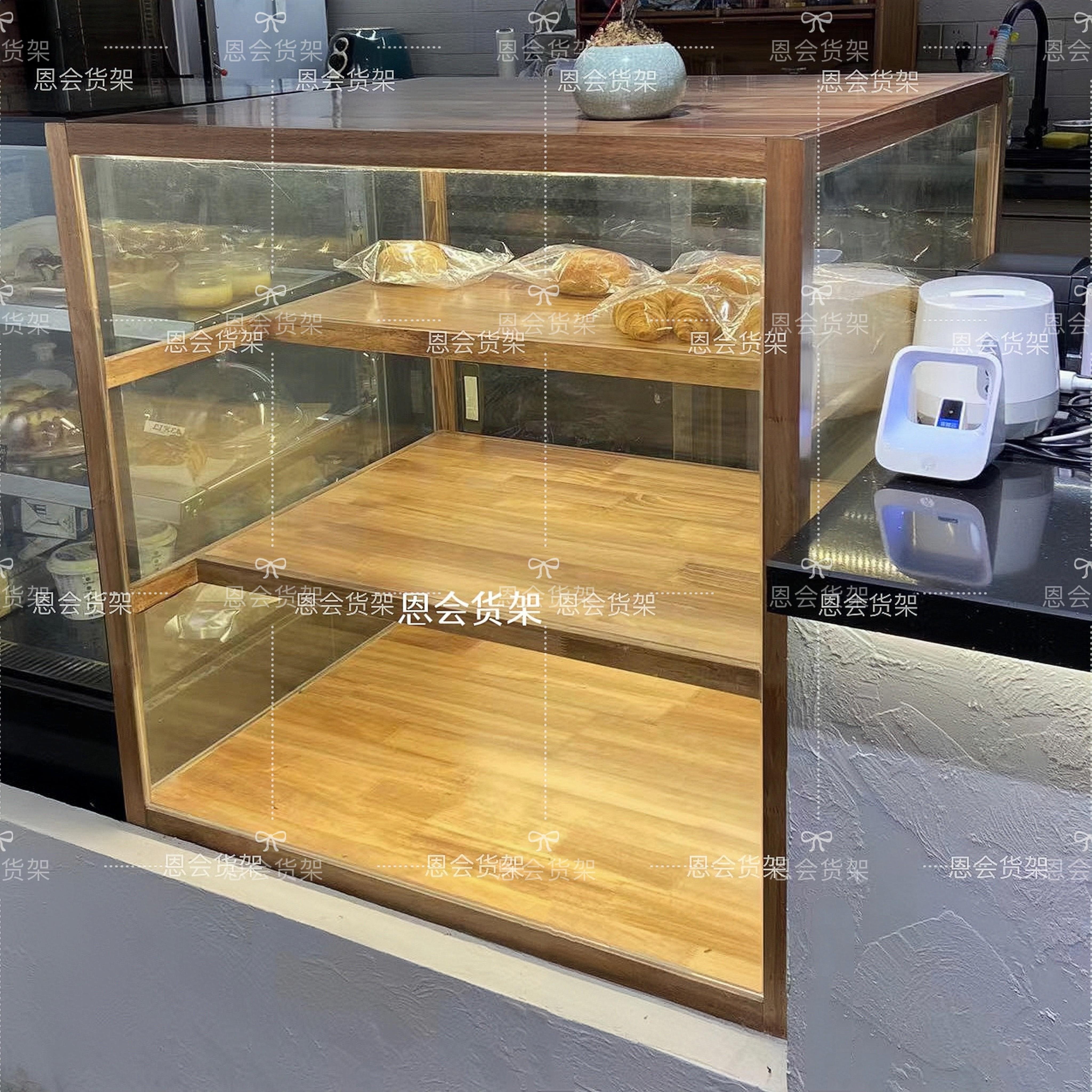 面包烘焙店橱窗柜实木面包柜商用蛋糕糕点柜面包展示柜小型甜品柜